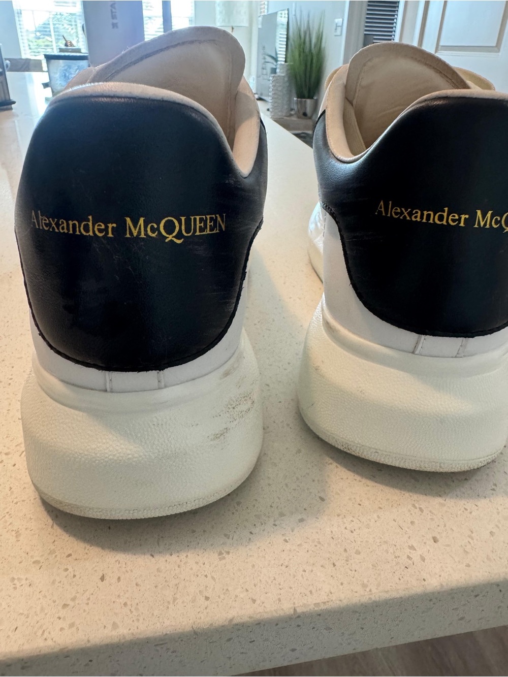Alexander McQUEEN Men's White Leather Sneakers 9